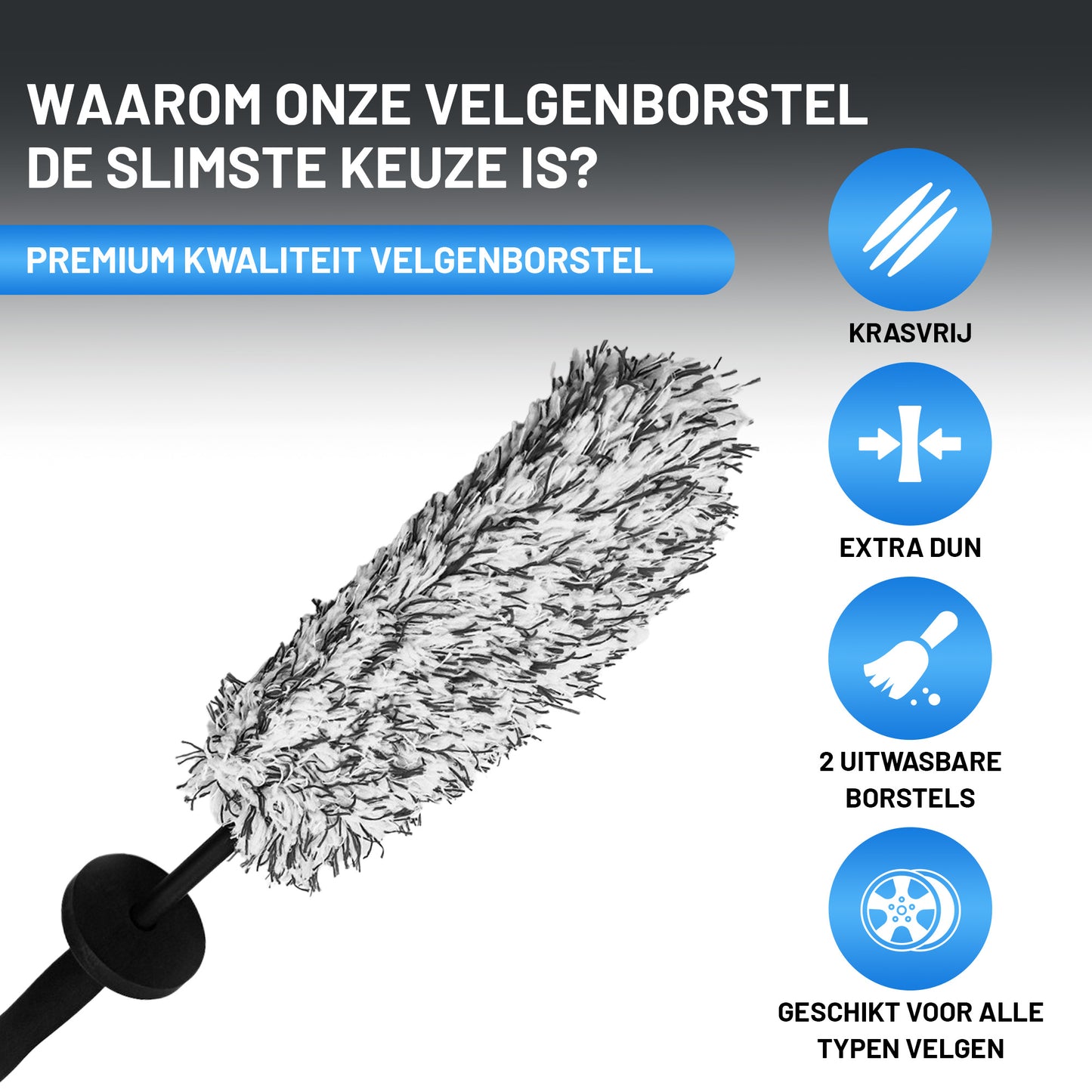 Microvezel Velgenborstel