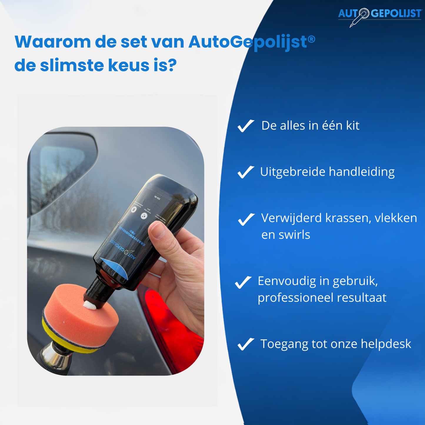 Koplamp Polijst Set + Krasverwijderaar Combi Deal