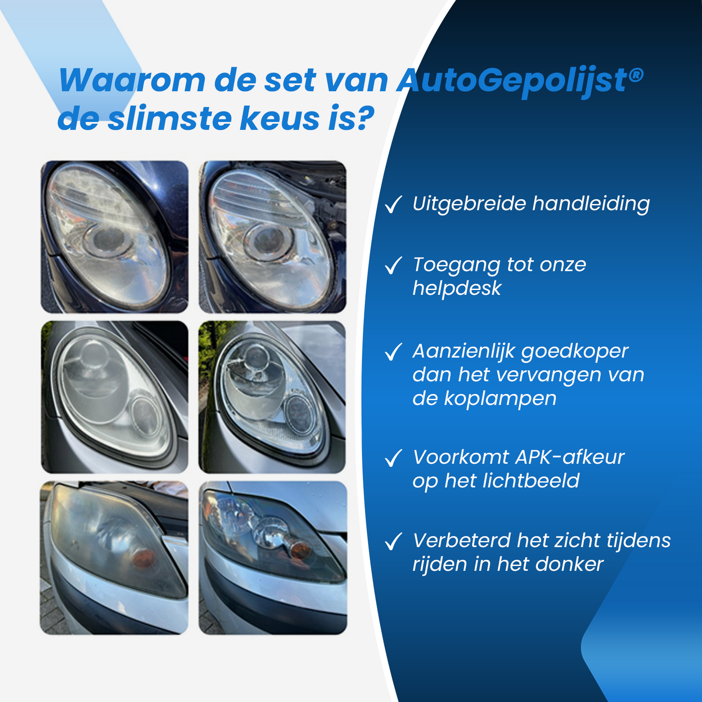 Koplamp polijst set