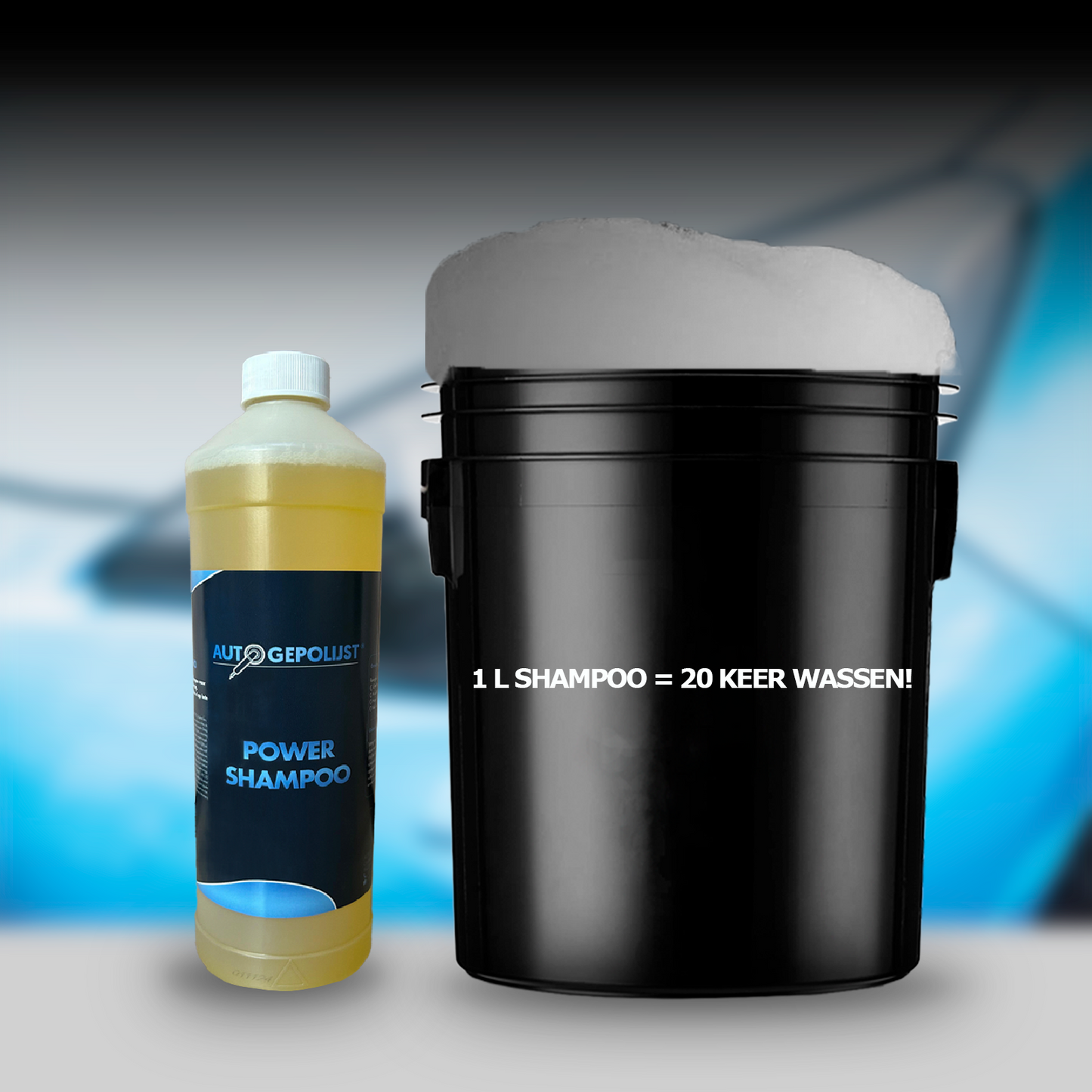 Autowashandschoen Groen + Auto Shampoo