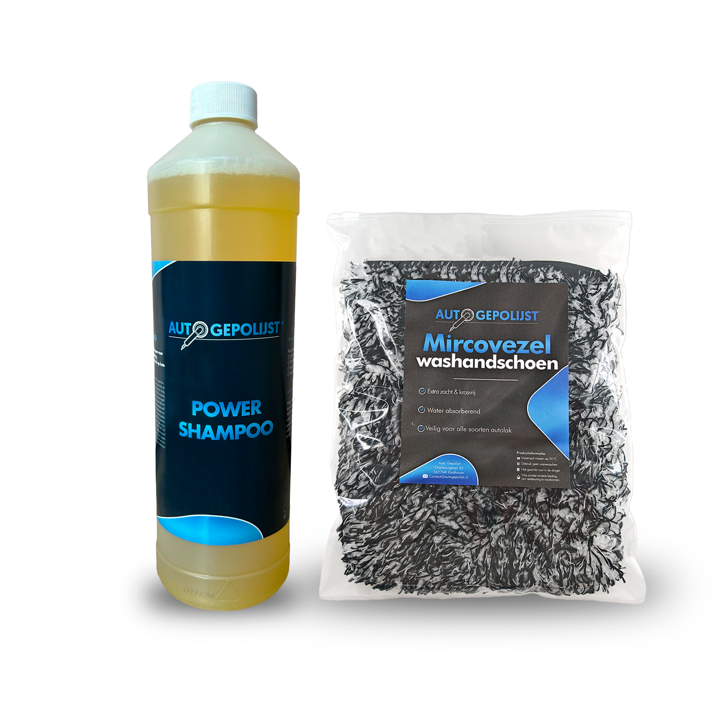 Car Wash Glove Black + Car Shampoo