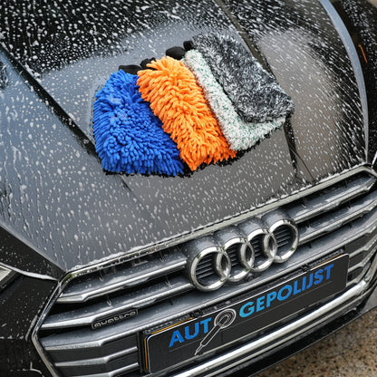 Autowashandschoen Oranje + Auto Shampoo
