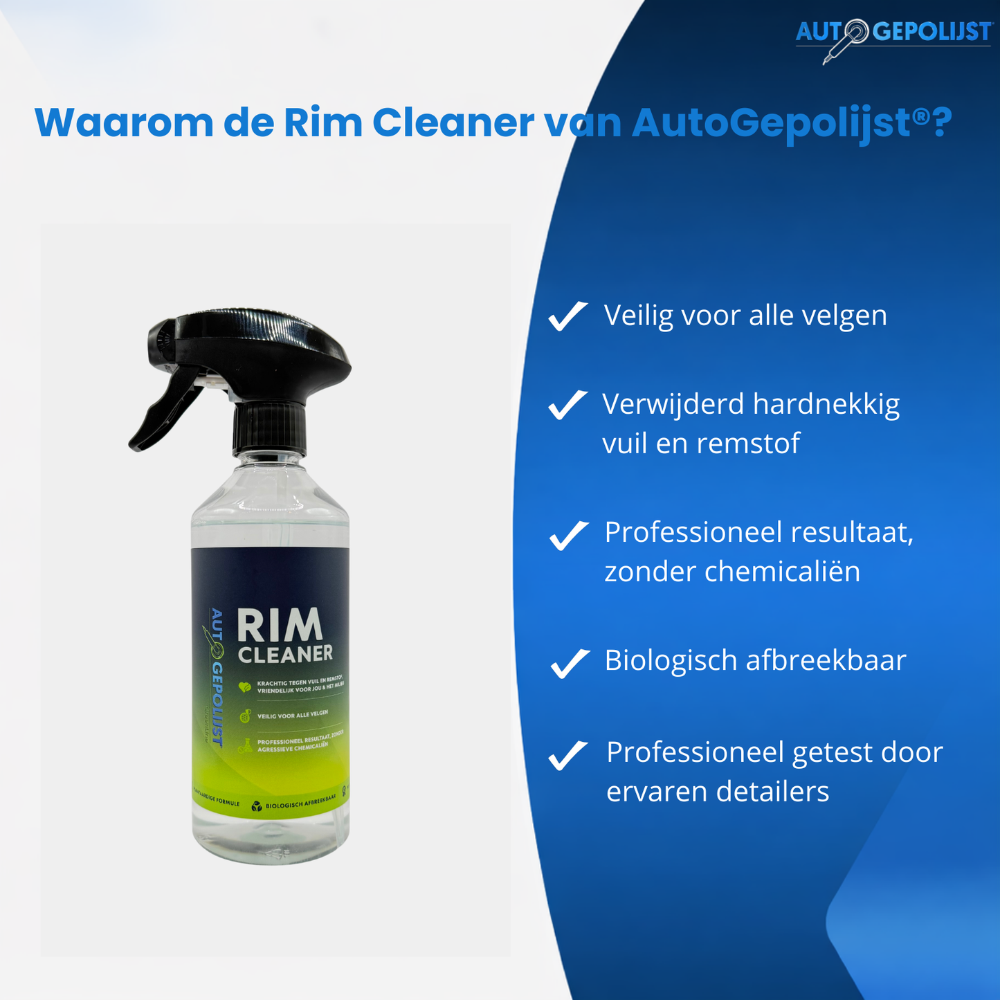 Waarom kiezen voor de milieuvriendelijke velgenreiniger van Auto Gepolijst?