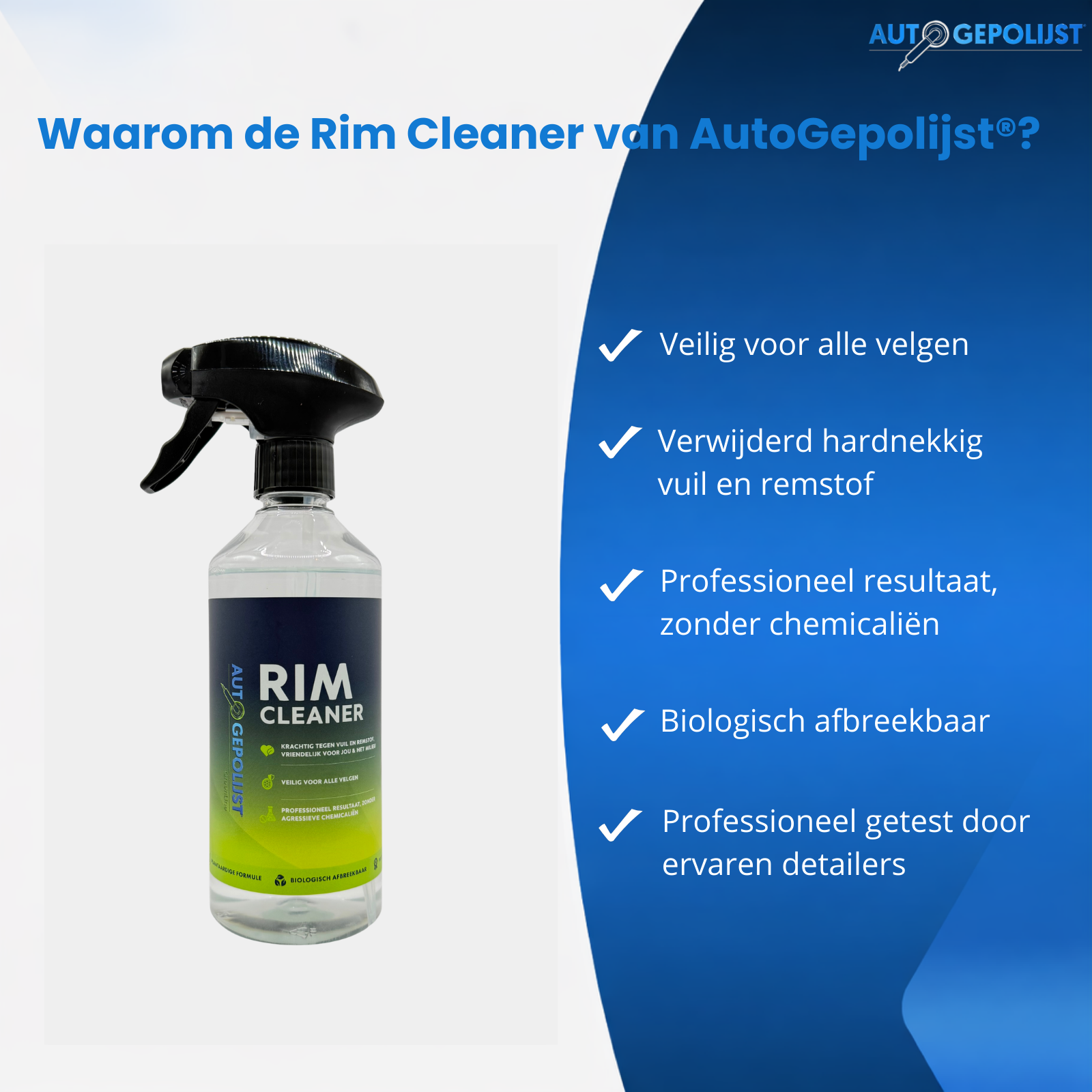 Waarom kiezen voor de milieuvriendelijke velgenreiniger van Auto Gepolijst?