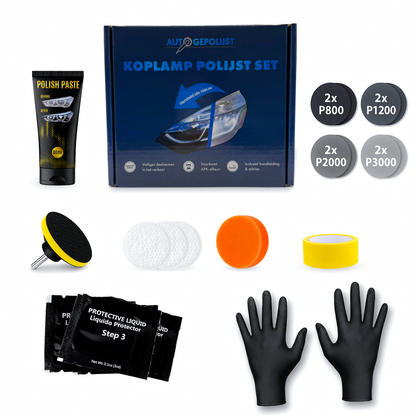 Headlight polishing set