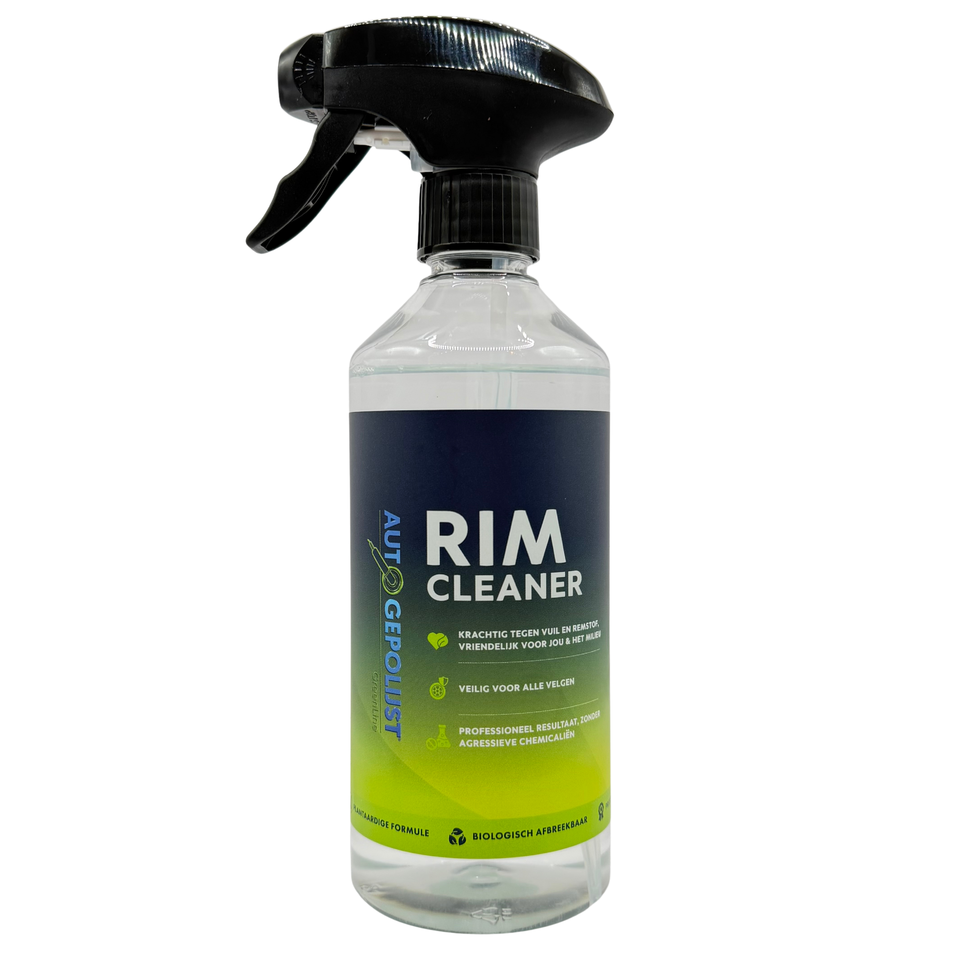 Duurzame velgenreiniger gemaakt van plantaardige grondstoffen en biologisch afbreekbaar.