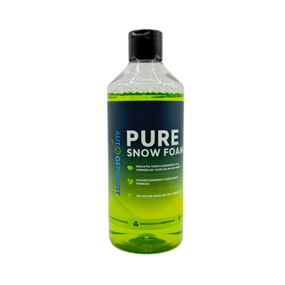 Duurzame Pure snow foam gemaakt van plantaardige grondstoffen en biologisch afbreekbaar.